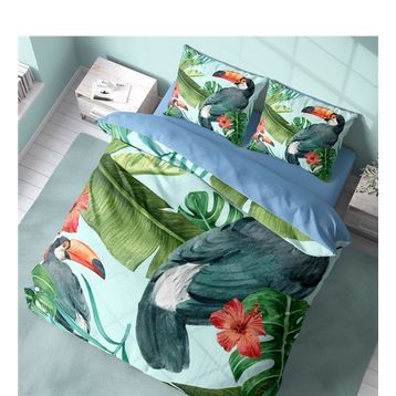Monohome Birdie 3D Pamuk Saten Renkli Çift Kişilik 200x220 cm Nevresim Takımı