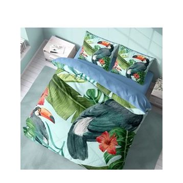 Monohome Birdie 3D Pamuk Saten Renkli Çift Kişilik 200x220 cm Nevresim Takımı