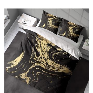 Monohome Black Design 3D Pamuk Saten Çift Kişilik 200x220 cm Nevresim Takımı