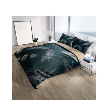 Monohome Black Feather Çift Kişilik 3D Digital Baskılı Nevresim Takımı