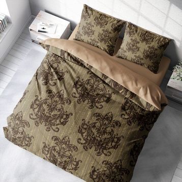 Monohome Brown Harmony Klasik Renkli Çift Kişilik 200x220 cm Nevresim Takımı