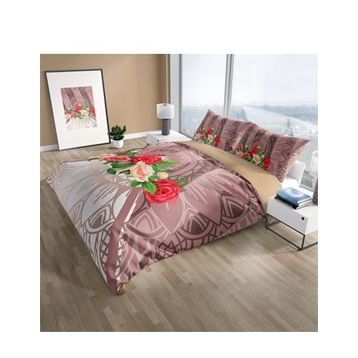 Monohome Brown Roses 3D Çift Kişilik King Size Nevresim Takımı