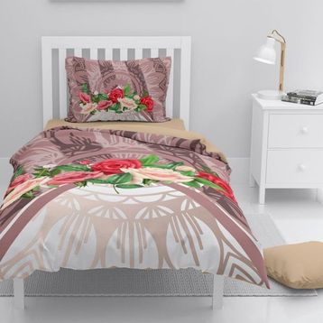 Monohome Brown Roses 3D Çift Kişilik King Size Nevresim Takımı