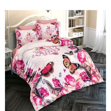 Monohome Butterfly 2 3D Pamuk Saten Çift Kişilik 200x220 cm Nevresim Takımı