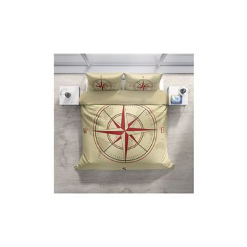 Monohome Compass Klasik Renkli Çift Kişilik 200x220 cm Nevresim Takımı