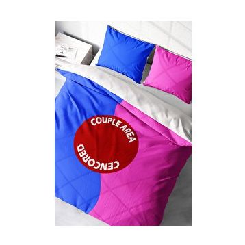 Monohome Couple Area 3D Pamuk Saten Çift Kişilik 200x220 cm Nevresim Takımı