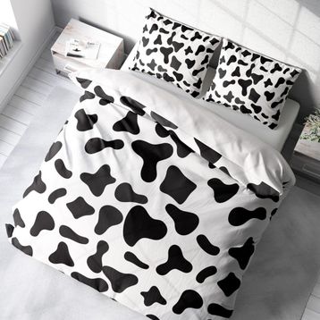 Monohome Cow 3D Pamuk Saten Çift Kişilik Nevresim Takımı