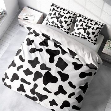 Monohome Cow 3D Pamuk Saten Çift Kişilik Nevresim Takımı