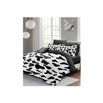 Monohome Cow 3D Pamuk Saten Çift Kişilik Nevresim Takımı