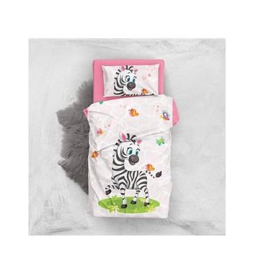 Monohome Cute Zebra 3D Pamuk Saten Bebek Nevresim Takım