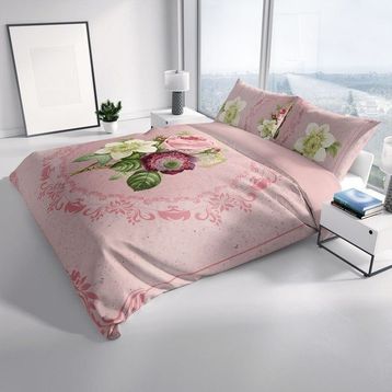 Monohome Damask Rose 3D Renkli Çift Kişilik 200x220 cm Nevresim Takımı