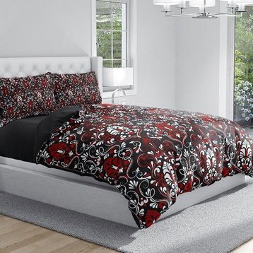 Monohome Damask Rose 3D Renkli Çift Kişilik 200x220 cm Nevresim Takımı