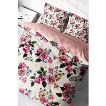 Monohome Dance of Roses Naturel Renkli Çift Kişilik 200x220 cm Nevresim Takımı