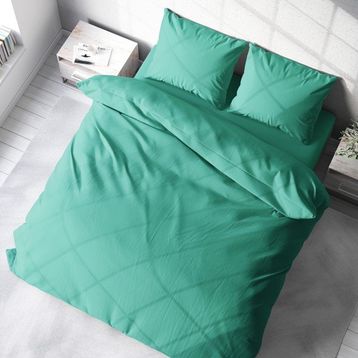Monohome Deluxe Çift Taraflı Pamuk Ranforce Somon Yeşil 160x220 cm Tek Kişilik Nevresim Takımı