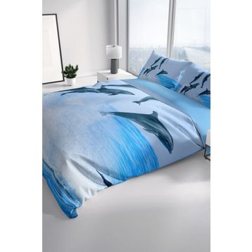 Monohome Dolphin 2 3D Pamuk Saten Çift Kişilik 200x220 cm Nevresim Takımı