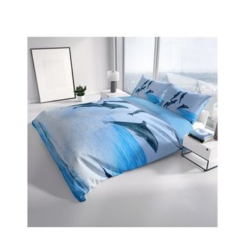 Monohome Dolphin 2 3D Pamuk Saten Çift Kişilik 200x220 cm Nevresim Takımı
