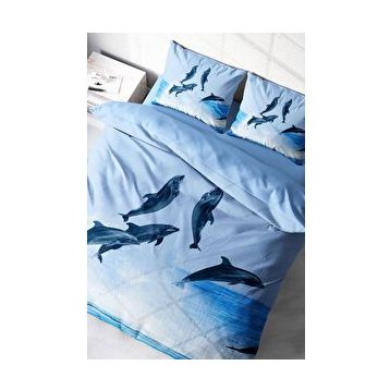 Monohome Dolphin 2 3D Pamuk Saten Çift Kişilik 200x220 cm Nevresim Takımı
