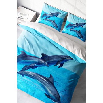 Monohome Dolphin 3 3D Pamuk Saten Çift Kişilik 200x220 cm Nevresim Takımı