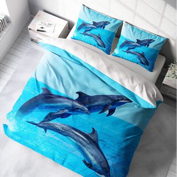 Monohome Dolphin 3 3D Pamuk Saten Çift Kişilik 200x220 cm Nevresim Takımı