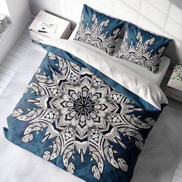 Monohome Ethnic Mandala 3 3d Pamuk Saten Çift Kişilik Nevresim Takımı