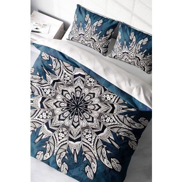 Monohome Ethnic Mandala 3 3d Pamuk Saten Çift Kişilik Nevresim Takımı