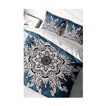 Monohome Ethnic Mandala 3 3d Pamuk Saten Çift Kişilik Nevresim Takımı