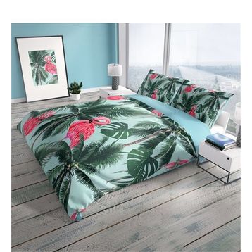 Monohome Flamingo II 3D Pamuk Saten Çift Kişilik 200x220 cm Nevresim Takımı