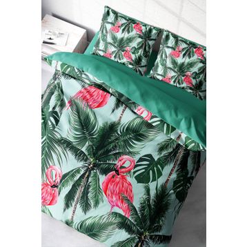Monohome Flamingo II 3D Pamuk Saten Çift Kişilik 200x220 cm Nevresim Takımı