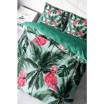 Monohome Flamingo II 3D Pamuk Saten Çift Kişilik 200x220 cm Nevresim Takımı