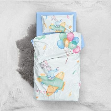 Monohome Flaying Rabbit 3D Pamuk Saten Bebek Nevresim Takımı