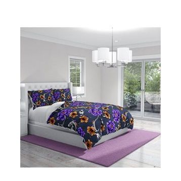 Monohome Floral 3D Pamuk Saten Çift Kişilik 200x220 cm Nevresim Takımı