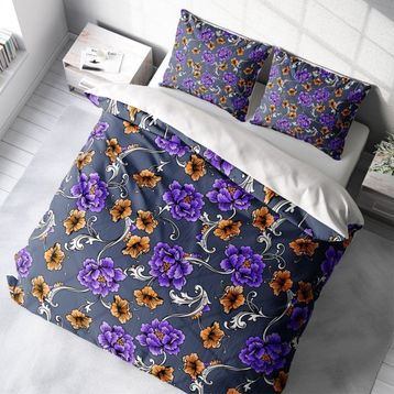 Monohome Floral 3D Pamuk Saten Çift Kişilik 200x220 cm Nevresim Takımı