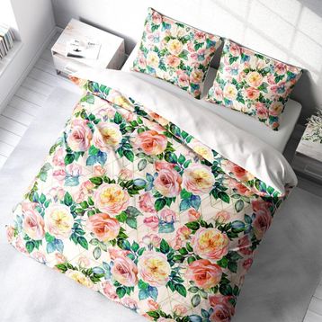 Monohome Flower Spring 3D Pamuk Saten Çift Kişilik Nevresim Takım