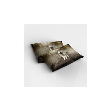 Monohome FluWolf 3D Renkli Çift Kişilik 200x220 cm Nevresim Takımı