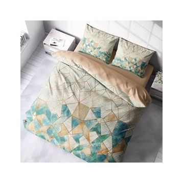 Monohome Geometric Watercolor 3d Pamuk Saten Çift Kişilik Nevresim Takımı