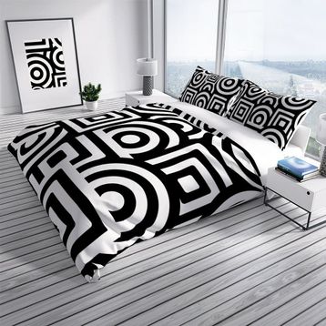 Monohome GeoMix 3D Pamuk Saten Çift Kişilik 200x220 cm Nevresim Takımı