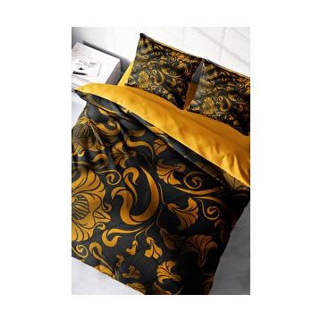 Monohome Gold Leaves Klasik Renkli Çift Kişilik 200x220 cm Nevresim Takımı