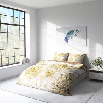 Monohome Gold Luxury 3D Pamuk Saten Çift Kişilik 200x220 cm Nevresim Takımı