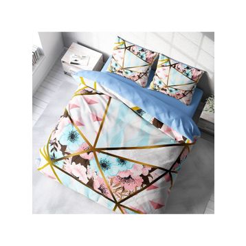 Monohome Goldline Flowers 3D Pamuk Saten Çift Kişilik 200x220 cm Nevresim Takımı