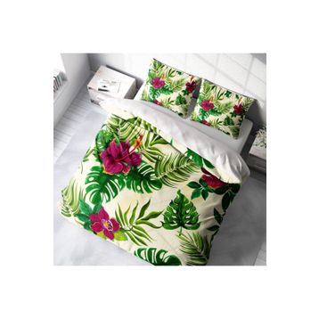 Monohome Green 3D Pamuk Saten Çift Kişilik 200x220 cm Nevresim Takımı