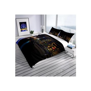 Monohome Harbor Night Modern Renkli Çift Kişilik 200x220 cm Nevresim Takımı
