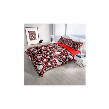 Monohome Heart Lips 3D Pamuk Saten Çift Kişilik 200x220 cm Nevresim Takımı