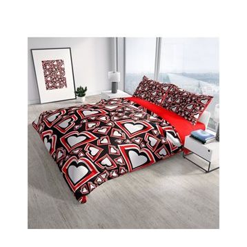 Monohome Heart Lips 3D Pamuk Saten Çift Kişilik 200x220 cm Nevresim Takımı