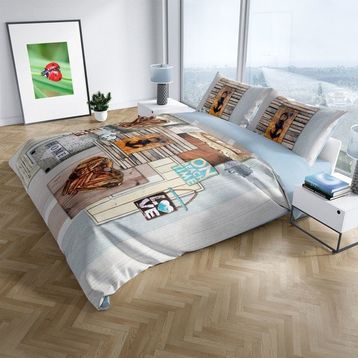 Monohome La Mer 3D Dijital Baskılı Renkli Çift Kişilik 200x220 cm Nevresim Takımı