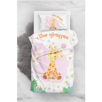 Monohome Like Giraffe 3D Pamuk Saten Bebek Nevresim Takımı