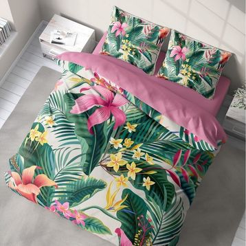 Monohome Lily 3D Pamuk Saten Renkli Çift Kişilik 200x220 cm Nevresim Takımı