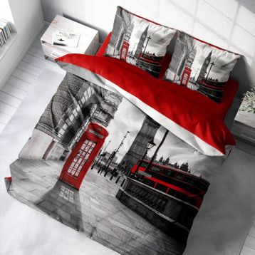 Monohome London 3D Pamuk Saten Çift Kişilik 200x220 cm Nevresim Takımı