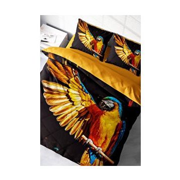 Monohome Macaw Parrot Naturel Renkli Çift Kişilik 200x220 cm Nevresim Takımı