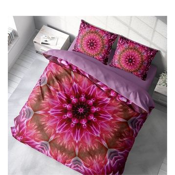 Monohome Mandala 2 3D Pamuk Saten Çift Kişilik 200x220 cm Nevresim Takımı