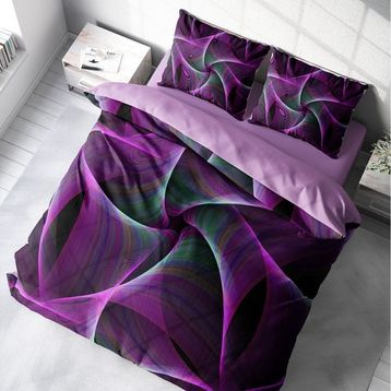 Monohome Mandala 3 3D Pamuk Saten Renkli Çift Kişilik 200x220 cm Nevresim Takımı